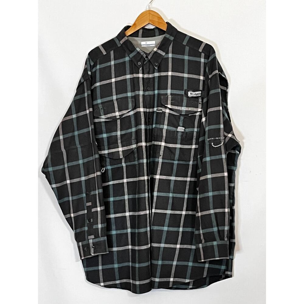 Columbia Sportswear Men's Sleeve PFG Flannel Button Down Shirt size XXL
